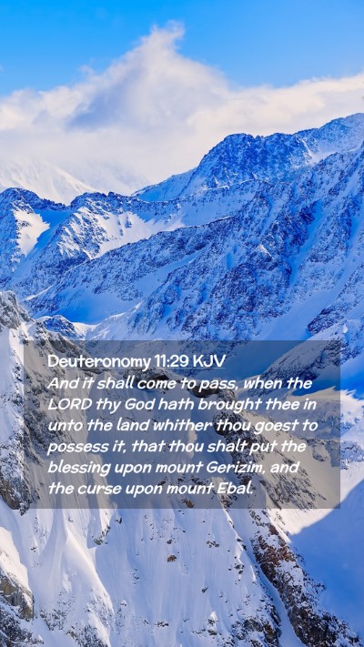 Picture 02 - Deuteronomy 11:29 KJV Mobile Phone Wallpaper - And it shall come to pass, when the LORD thy God - Mobile Bible Verse Wallpaper