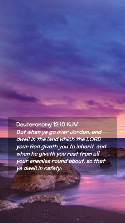Picture 02 - Deuteronomy 12:10 KJV Mobile Phone Wallpaper - But when ye go over Jordan, and dwell in the land - Mobile Bible Verse Wallpaper