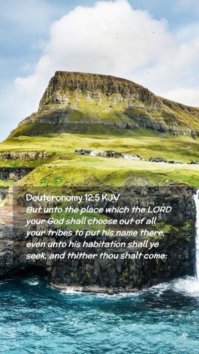 Picture 02 - Deuteronomy 12:5 KJV Mobile Phone Wallpaper - But unto the place which the LORD your God shall - Mobile Bible Verse Wallpaper