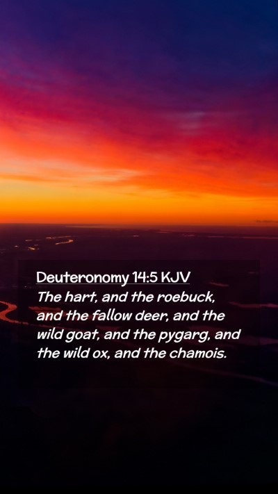 Picture 02 - Deuteronomy 14:5 KJV Mobile Phone Wallpaper - The hart, and the roebuck, and the fallow deer, - Mobile Bible Verse Wallpaper