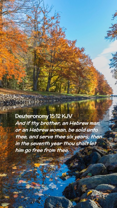 Picture 02 - Deuteronomy 15:12 KJV Mobile Phone Wallpaper - And if thy brother, an Hebrew man, or an Hebrew - Mobile Bible Verse Wallpaper