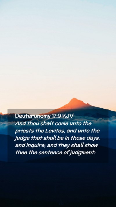 Picture 02 - Deuteronomy 17:9 KJV Mobile Phone Wallpaper - And thou shalt come unto the priests the Levites, - Mobile Bible Verse Wallpaper