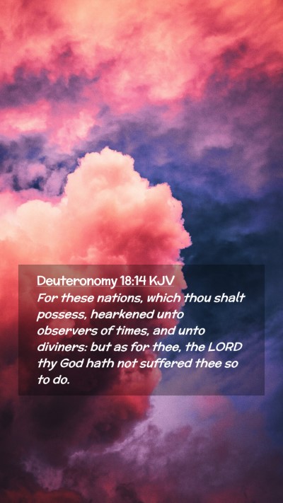 Picture 02 - Deuteronomy 18:14 KJV Mobile Phone Wallpaper - For these nations, which thou shalt possess, - Mobile Bible Verse Wallpaper