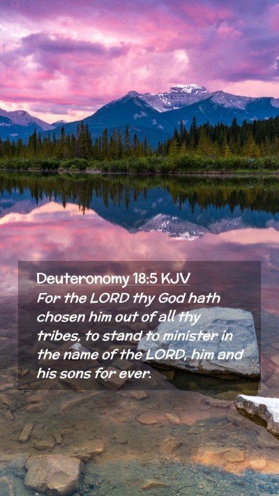 Picture 02 - Deuteronomy 18:5 KJV Mobile Phone Wallpaper - For the LORD thy God hath chosen him out of all - Mobile Bible Verse Wallpaper