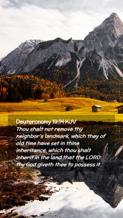 Picture 02 - Deuteronomy 19:14 KJV Mobile Phone Wallpaper - Thou shalt not remove thy  neighbor's landmark, - Mobile Bible Verse Wallpaper