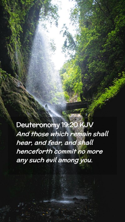 Picture 02 - Deuteronomy 19:20 KJV Mobile Phone Wallpaper - And those which remain shall hear, and fear, and - Mobile Bible Verse Wallpaper