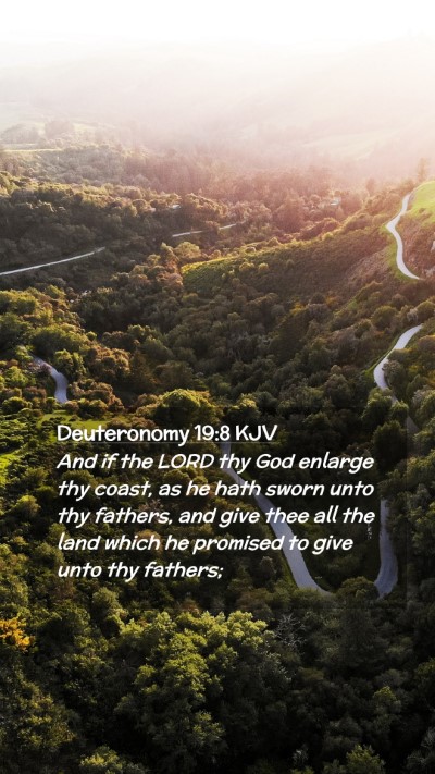 Picture 02 - Deuteronomy 19:8 KJV Mobile Phone Wallpaper - And if the LORD thy God enlarge thy coast, as he - Mobile Bible Verse Wallpaper