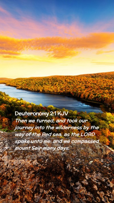 Picture 02 - Deuteronomy 2:1 KJV Mobile Phone Wallpaper - Then we turned, and took our journey into the - Mobile Bible Verse Wallpaper