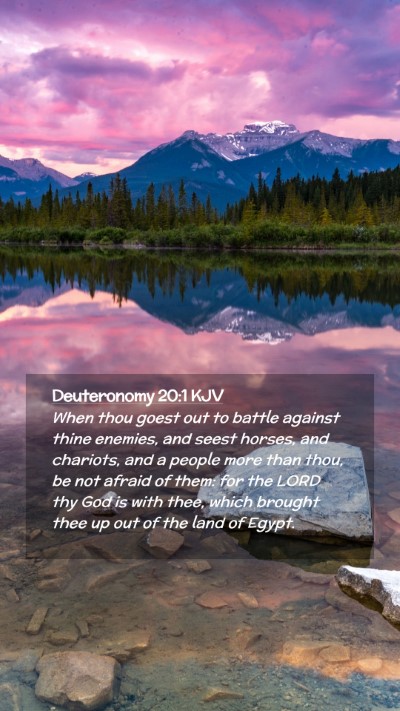 Picture 02 - Deuteronomy 20:1 KJV Mobile Phone Wallpaper - When thou goest out to battle against thine - Mobile Bible Verse Wallpaper