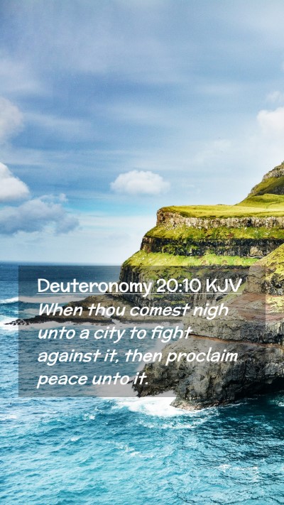 Picture 02 - Deuteronomy 20:10 KJV Mobile Phone Wallpaper - When thou comest nigh unto a city to fight - Mobile Bible Verse Wallpaper