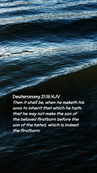 Picture 02 - Deuteronomy 21:16 KJV Mobile Phone Wallpaper - Then it shall be, when he maketh his sons to - Mobile Bible Verse Wallpaper