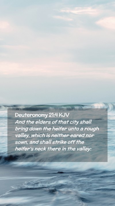 Picture 02 - Deuteronomy 21:4 KJV Mobile Phone Wallpaper - And the elders of that city shall bring down the - Mobile Bible Verse Wallpaper