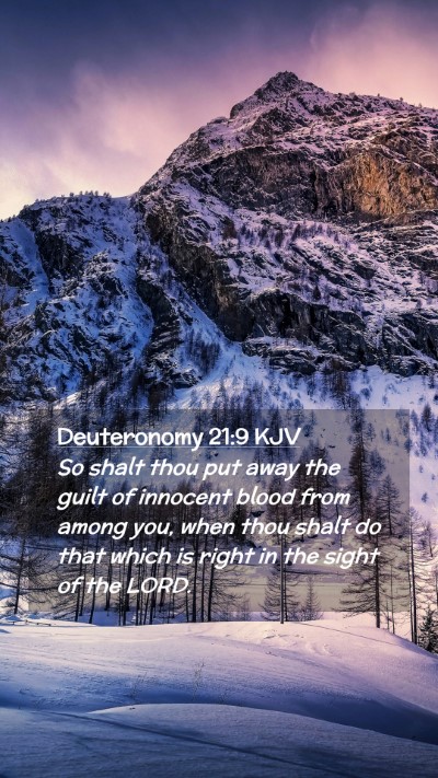 Picture 02 - Deuteronomy 21:9 KJV Mobile Phone Wallpaper - So shalt thou put away the guilt of innocent - Mobile Bible Verse Wallpaper
