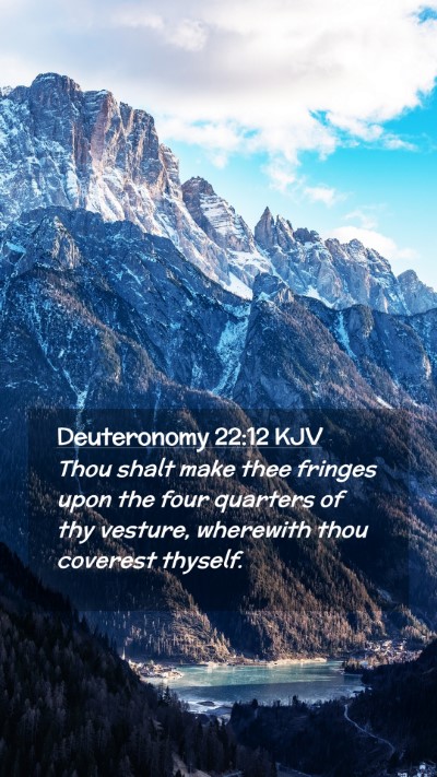 Picture 02 - Deuteronomy 22:12 KJV Mobile Phone Wallpaper - Thou shalt make thee fringes upon the four - Mobile Bible Verse Wallpaper