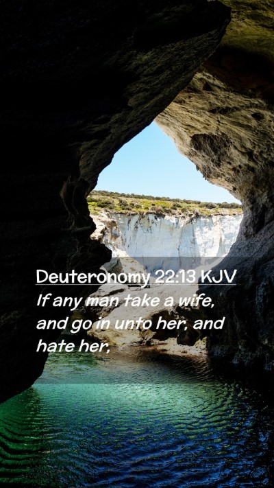 Picture 02 - Deuteronomy 22:13 KJV Mobile Phone Wallpaper - If any man take a wife, and go in unto her, and - Mobile Bible Verse Wallpaper
