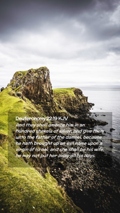 Picture 02 - Deuteronomy 22:19 KJV Mobile Phone Wallpaper - And they shall amerce him in an hundred shekels - Mobile Bible Verse Wallpaper