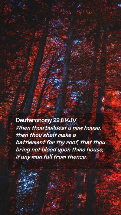 Picture 02 - Deuteronomy 22:8 KJV Mobile Phone Wallpaper - When thou buildest a new house, then thou shalt - Mobile Bible Verse Wallpaper
