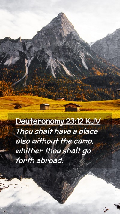 Picture 02 - Deuteronomy 23:12 KJV Mobile Phone Wallpaper - Thou shalt have a place also without the camp, - Mobile Bible Verse Wallpaper