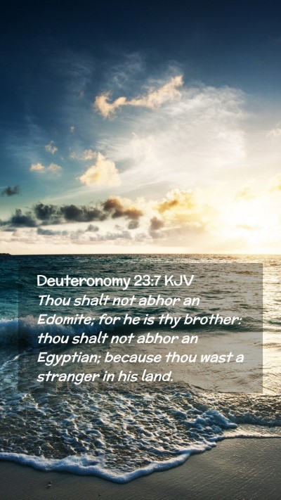 Picture 02 - Deuteronomy 23:7 KJV Mobile Phone Wallpaper - Thou shalt not abhor an Edomite; for he is thy - Mobile Bible Verse Wallpaper