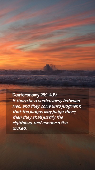 Picture 02 - Deuteronomy 25:1 KJV Mobile Phone Wallpaper - If there be a controversy between men, and they - Mobile Bible Verse Wallpaper