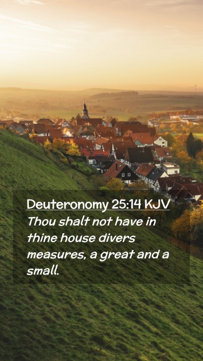 Picture 02 - Deuteronomy 25:14 KJV Mobile Phone Wallpaper - Thou shalt not have in thine house divers - Mobile Bible Verse Wallpaper