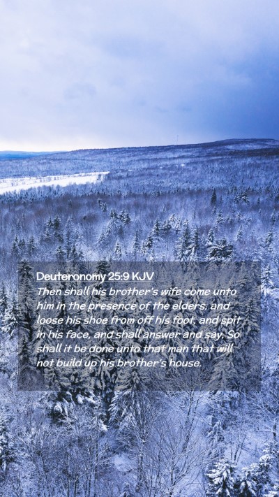 Picture 02 - Deuteronomy 25:9 KJV Mobile Phone Wallpaper - Then shall his brother's wife come unto him in - Mobile Bible Verse Wallpaper