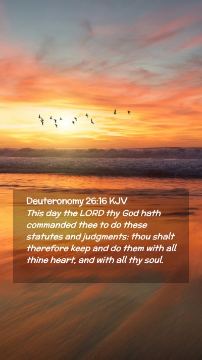 Picture 02 - Deuteronomy 26:16 KJV Mobile Phone Wallpaper - This day the LORD thy God hath commanded thee to - Mobile Bible Verse Wallpaper