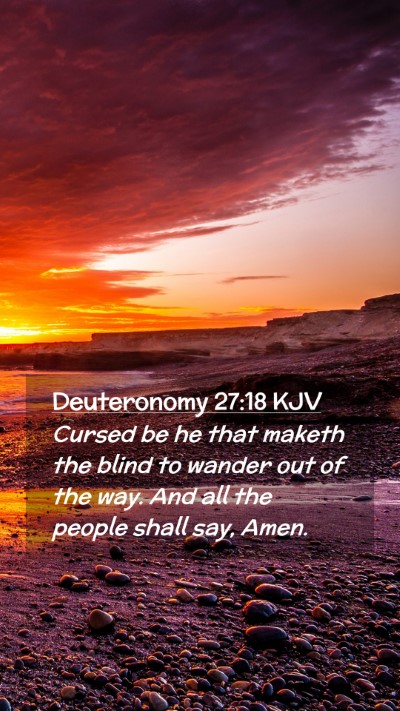 Picture 02 - Deuteronomy 27:18 KJV Mobile Phone Wallpaper - Cursed be he that maketh the blind to wander out - Mobile Bible Verse Wallpaper