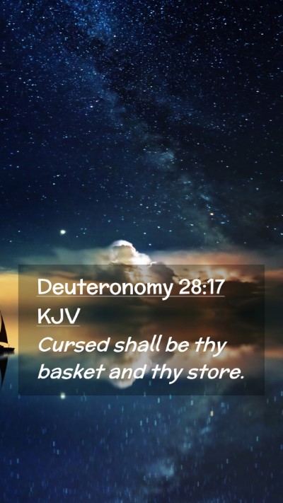 Picture 02 - Deuteronomy 28:17 KJV Mobile Phone Wallpaper - Cursed shall be thy basket and thy - Mobile Bible Verse Wallpaper