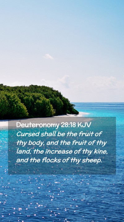 Picture 02 - Deuteronomy 28:18 KJV Mobile Phone Wallpaper - Cursed shall be the fruit of thy body, and the - Mobile Bible Verse Wallpaper