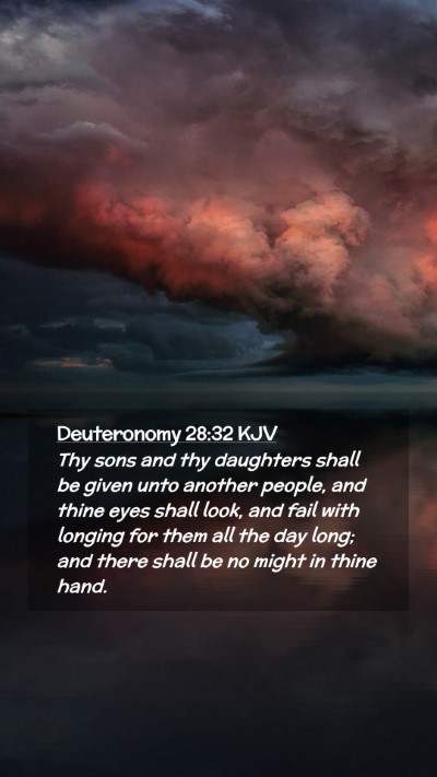 Picture 02 - Deuteronomy 28:32 KJV Mobile Phone Wallpaper - Thy sons and thy daughters shall be given unto - Mobile Bible Verse Wallpaper