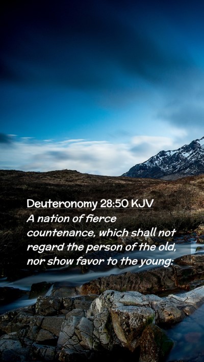 Picture 02 - Deuteronomy 28:50 KJV Mobile Phone Wallpaper - A nation of fierce countenance, which shall not - Mobile Bible Verse Wallpaper
