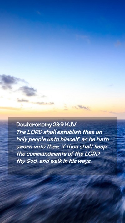Picture 02 - Deuteronomy 28:9 KJV Mobile Phone Wallpaper - The LORD shall establish thee an holy people unto - Mobile Bible Verse Wallpaper