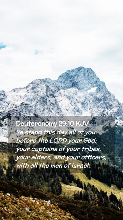 Picture 02 - Deuteronomy 29:10 KJV Mobile Phone Wallpaper - Ye stand this day all of you before the LORD your - Mobile Bible Verse Wallpaper
