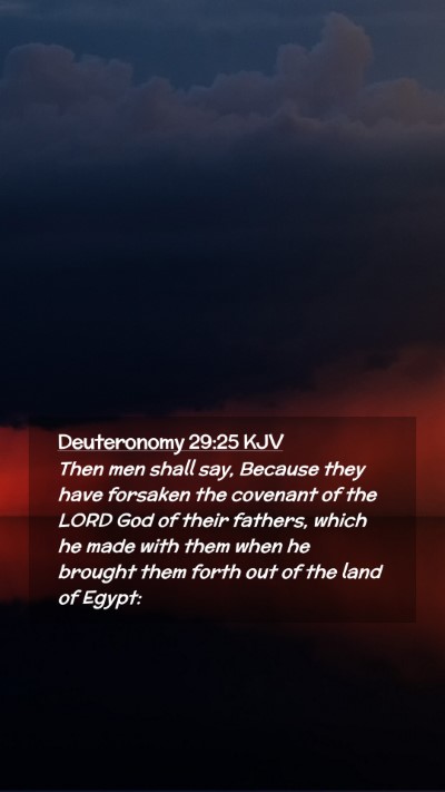 Picture 02 - Deuteronomy 29:25 KJV Mobile Phone Wallpaper - Then men shall say, Because they have forsaken - Mobile Bible Verse Wallpaper