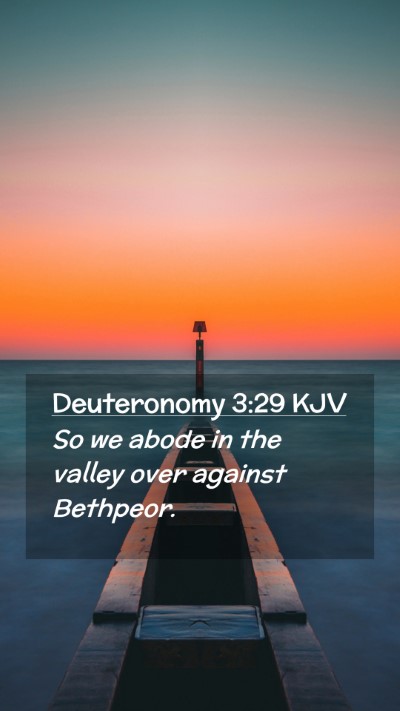 Picture 02 - Deuteronomy 3:29 KJV Mobile Phone Wallpaper - So we abode in the valley over against - Mobile Bible Verse Wallpaper