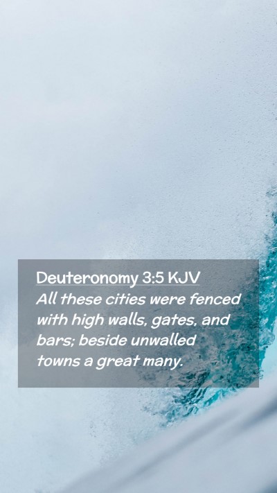 Picture 02 - Deuteronomy 3:5 KJV Mobile Phone Wallpaper - All these cities were fenced with high walls, - Mobile Bible Verse Wallpaper