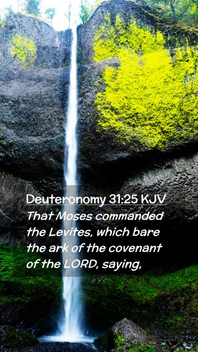 Picture 02 - Deuteronomy 31:25 KJV Mobile Phone Wallpaper - That Moses commanded the Levites, which bare the - Mobile Bible Verse Wallpaper
