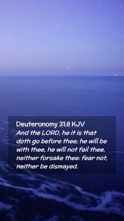 Picture 02 - Deuteronomy 31:8 KJV Mobile Phone Wallpaper - And the LORD, he it is that doth go before thee; - Mobile Bible Verse Wallpaper