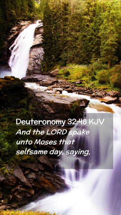 Picture 02 - Deuteronomy 32:48 KJV Mobile Phone Wallpaper - And the LORD spake unto Moses that selfsame day, - Mobile Bible Verse Wallpaper