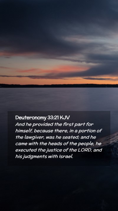 Picture 02 - Deuteronomy 33:21 KJV Mobile Phone Wallpaper - And he provided the first part for himself, - Mobile Bible Verse Wallpaper