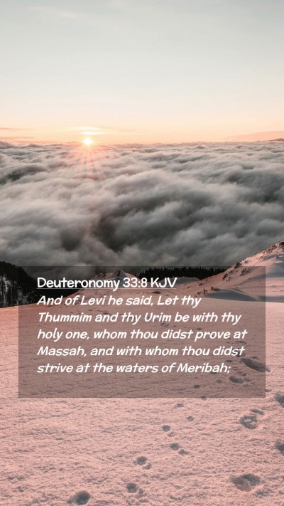 Picture 02 - Deuteronomy 33:8 KJV Mobile Phone Wallpaper - And of Levi he said, Let thy Thummim and thy Urim - Mobile Bible Verse Wallpaper
