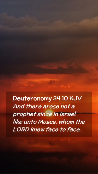Picture 02 - Deuteronomy 34:10 KJV Mobile Phone Wallpaper - And there arose not a prophet since in Israel - Mobile Bible Verse Wallpaper