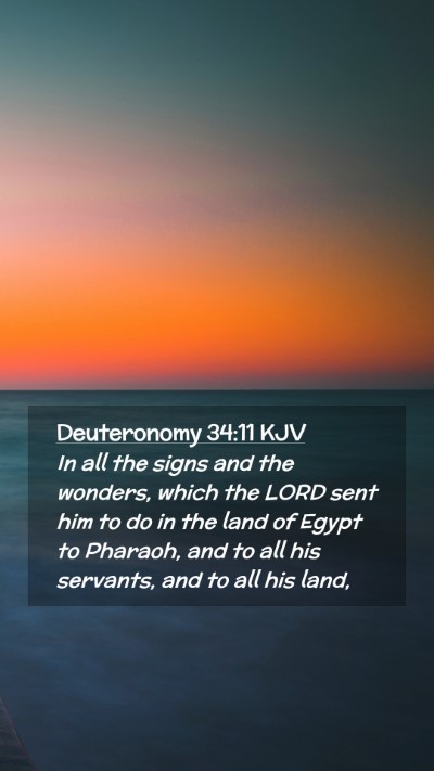 Picture 02 - Deuteronomy 34:11 KJV Mobile Phone Wallpaper - In all the signs and the wonders, which the LORD - Mobile Bible Verse Wallpaper