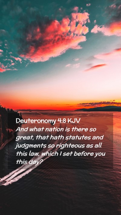 Picture 02 - Deuteronomy 4:8 KJV Mobile Phone Wallpaper - And what nation is there so great, that hath - Mobile Bible Verse Wallpaper