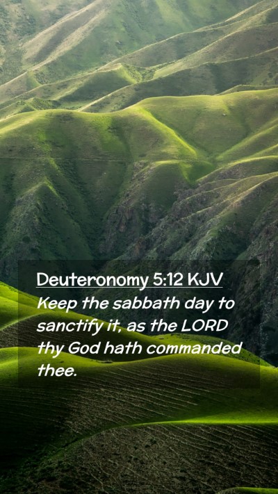 Picture 02 - Deuteronomy 5:12 KJV Mobile Phone Wallpaper - Keep the sabbath day to sanctify it, as the LORD - Mobile Bible Verse Wallpaper