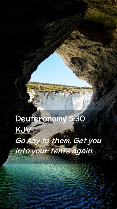 Picture 02 - Deuteronomy 5:30 KJV Mobile Phone Wallpaper - Go say to them, Get you into your tents - Mobile Bible Verse Wallpaper