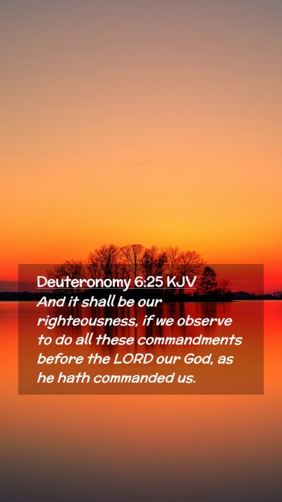 Picture 02 - Deuteronomy 6:25 KJV Mobile Phone Wallpaper - And it shall be our righteousness, if we observe - Mobile Bible Verse Wallpaper