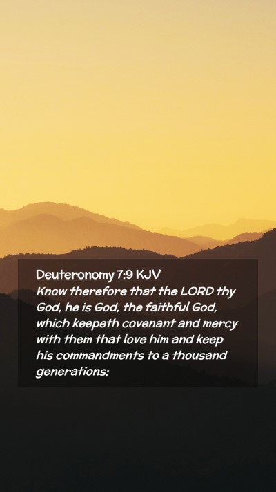 Picture 02 - Deuteronomy 7:9 KJV Mobile Phone Wallpaper - Know therefore that the LORD thy God, he is God, - Mobile Bible Verse Wallpaper
