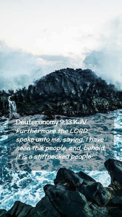 Picture 02 - Deuteronomy 9:13 KJV Mobile Phone Wallpaper - Furthermore the LORD spake unto me, saying, I - Mobile Bible Verse Wallpaper